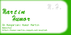 martin humor business card